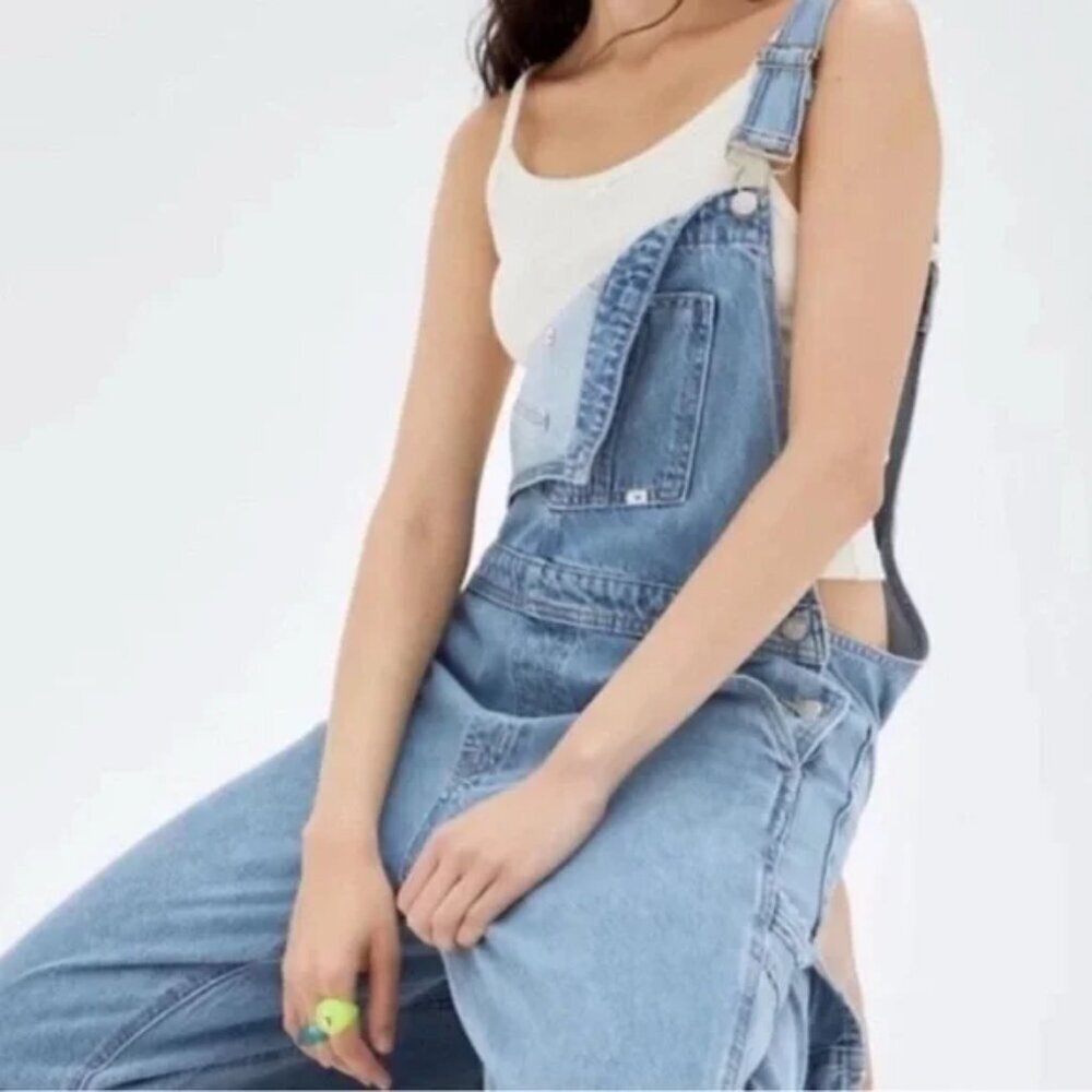 Aritzia Sunday Best Overheard Denim Overall Light Blue Size XS
